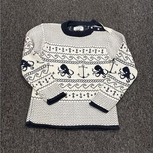 Thom Browne Navy and Cream Sweater sz 3